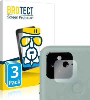 Produktbild von 3x BROTECT Schutzglas für Google Pixel 5 (NUR Kameraschutz) Schutzfolie Panzer Folie Glas Display Schutz klar