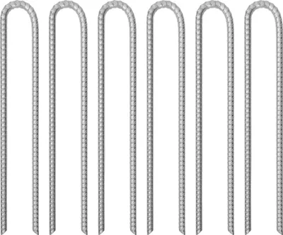 Obrázek produktu pro Stanové kolíky 6 ks ve tvaru U 41,5 cm Ø 12 mm pozinkovaná ocel
