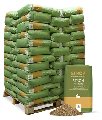 Produktbild von STROY Strohgranulat Einstreu 15kg x 65 Sack 975kg Palette