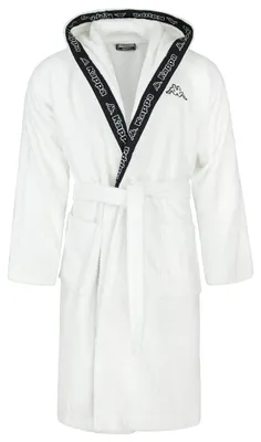 Produktbild von KAPPA Uni Bademantel mit Kapuze 100% Baumwolle Gr. S-4XL, Farbe:Weiss, Bekleidungsgröße:XXXL