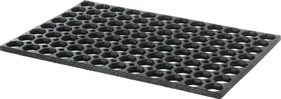Productafbeelding van Binnen- en buitenmat met drainagegaten - Antislip rubberen vloermat voor de entree en tuin (60 x 40 cm)