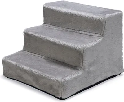 Produktbild von Karlie Easy Step Hundetreppe - Hundezubehör - Plüsch/Holz - Grau -
