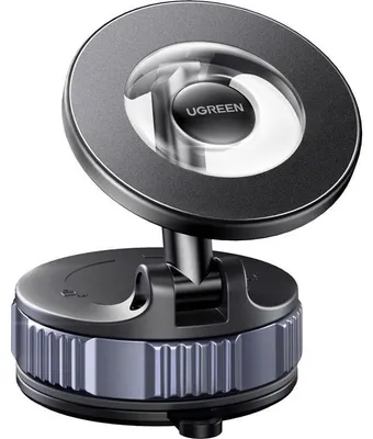 Produktbild von Magnetische Handy-Halterung mit MagSafe für Windschutzscheibe / Armaturenbrett, Ugreen Suction Cup LP970, Schwarz-Silbern