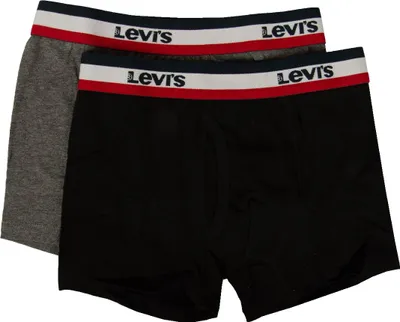 Produktbild von LEVI'S Boxershorts für Jungen 2er-Pack Kleidungsstücke Stretch-Baumwolle Stretch sichtbar Artikel 9L0130, S 116-132cm / 6-8 yrs, Cotone 95%,Elasthan 5%