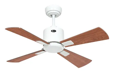 Zdjęcie produktu dla Energooszczędny wentylator sufitowy z pilotem Eco Neo III WiFi 92 cm biały Łopatki z drewna orzechowego / wiśniowego