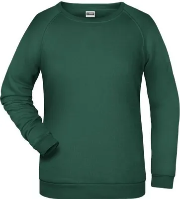 Produktbild von Rundhals-Sweatshirt mit Raglanärmeln für Damen dark-green, Gr. L