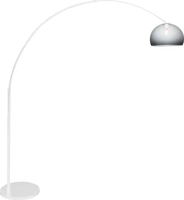 Produktbild von Steinhauer Stehleuchte Sparkled Light 1-flammig Mattweiß mit grau-transparentem Schirm 42x165cm