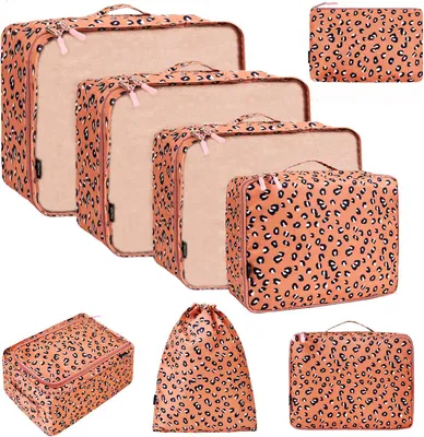Produktbild von 8 Teilige Packwürfel, Kleidertaschen, Packing Cubes, Verpackungswürfel, Packtaschen Set für Urlaub und Reisen, Kofferorganizer Reise Würfel, Ordnungssystem für Koffer