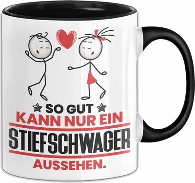 Produktbild von Stiefschwager Geschenk Tasse So Gut Kann Nur Ein Stiefschwager Aussehen Geschenkidee Kaffee-Becher (Schwarz)