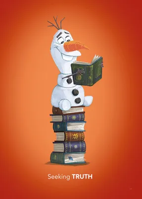 Produktbild von Disney Poster Frozen Olaf Orange - 610151 - 50 x 70 cm