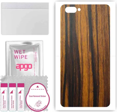 Produktbild von apgo Rückseite Schutzfolie, Skin, kompatibel mit Doogee X20, Hinten Displayschutzfolie aus Vinylfolie, kratzfest, einfache Montage - Tigerwood