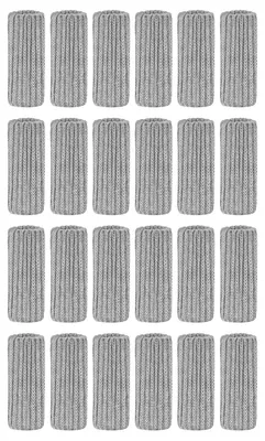 24 Stuhlbeinsocken aus Strick für runde Möbelbeine, grau