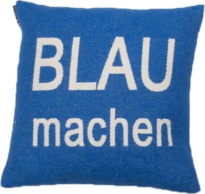 Produktbild von David Fussenegger Kissenhülle Silvretta 'Blau machen' 40 x 40 cm Königsblau
