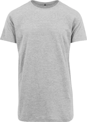 Obrázok produktu pre Build Your Brand BY028 | Tvarované dlhé pánske tričko - farba: Heather Grey - veľkosť: 5XL