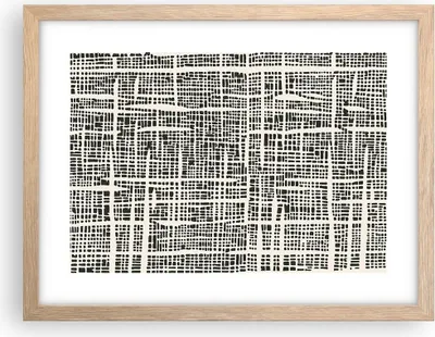 Produktbild von Gerahmtes Poster - Rahmen in heller Eiche - Textur Muster Stück - 40x30 cm - Wand Bild - Wanddeko - Wandbilder - Kunstposter - Wandposter - Bilderrahmen - Bilder - Kunstdruck - P2NAA40x30-4926
