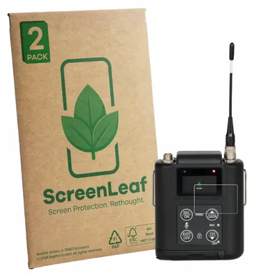 Produktbild von 2x ScreenLeaf Schutzfolie für Wisycom MTP60 Displayschutz Display Schutz Folie Klar Transparent