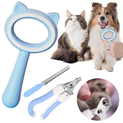 Produktbild von Haustierbürste 3er Set für Hunde und Katzen, zur Fellpflege und Unterfellentfernung