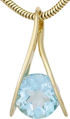 Produktbild von JOBO Anhänger 375 Gold Gelbgold 1 Blautopas