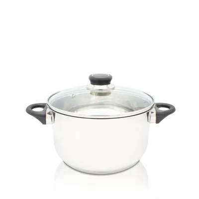 Produktbild von Karl Krüger 101016DE Edelstahl Fleischtopf Denver mit Glasdeckel 16 cm