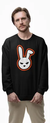 Produktbild von D&B Design Uni Pullover SWEB00009 Bunny Schwarz-Größe 2XL