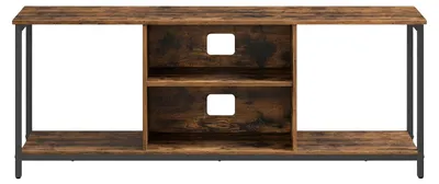 Obrázek produktu pro TV stolek s nastavitelnou policí | Hnědý/černý | 147x40x50 cm