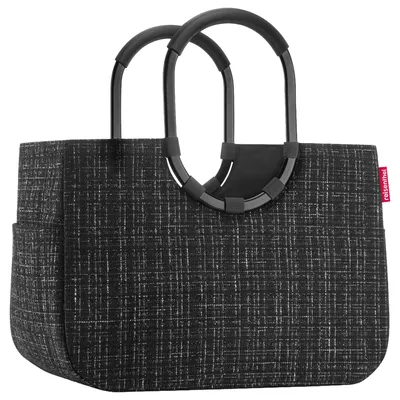 Produktbild von Reisenthel loopshopper L, Schwarz, Polyester, Stoffbeutel, Muster, 25 l, 460 mm