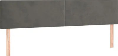 Produktbild von vidaXL Kopfteile Dunkelgrau 180x5x78/88 cm Samt