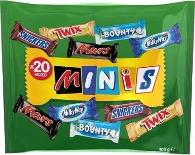 Obrázek produktu pro Mars mixed Minis směs 20 mini čokoládových tyčinek s 5 příchutěmi 400g