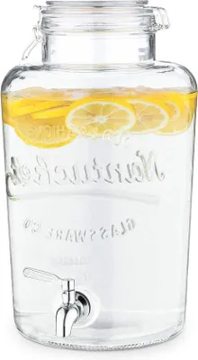 Productafbeelding van Famanu drankdispenser met roestvrijstalen tuit - 8 liter capaciteit - Ø19 x 36 cm