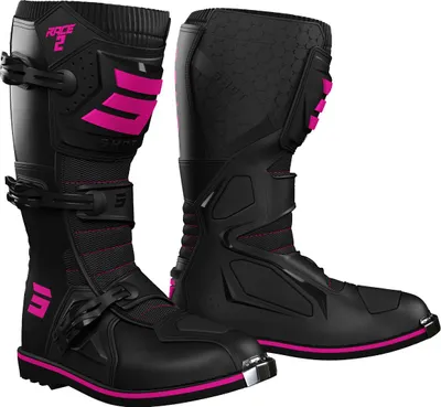 Produktbild von Shot Race 2 Kinder Motocross Stiefel, schwarz/pink, 30