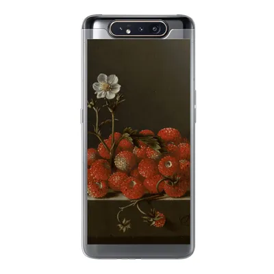 Produktbild von MuchoWow® Handyhülle Schutzhülle Hülle für Samsung Galaxy A80 Stilleben mit Walderdbeeren - Gemälde von Adriaen Coorte Silikon Softcase Handy Hülle - Schutzdeckel