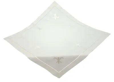 Tafelkleed bestickt, Champagner, 130x200 cm, Polyester, eckig