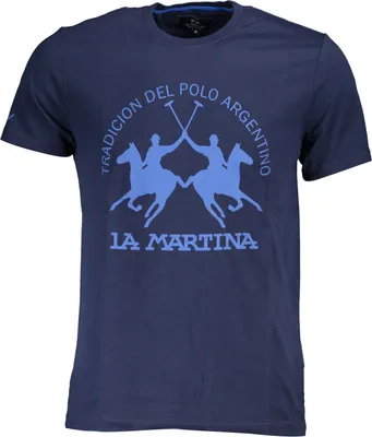 Immagine prodotto di LA MARTINA T-shirt da uomo in tessuto blu SF20649 - Taglia: L