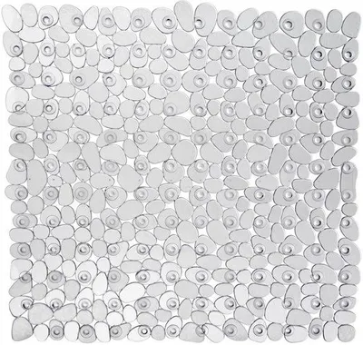 Imagen del producto de Ibenzoa® Transparente, alfombrilla antideslizante para ducha de 54 x 54 cm – fabricada en PVC con ventosas, fácil de limpiar, ideal para ducha y bañera