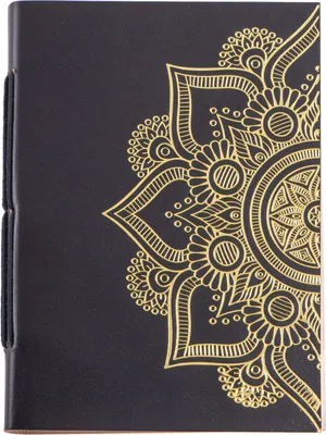 Zdjęcie produktu dla Zeszyt do pisania - Mandala czarny/złoty 144 strony 18x13cm