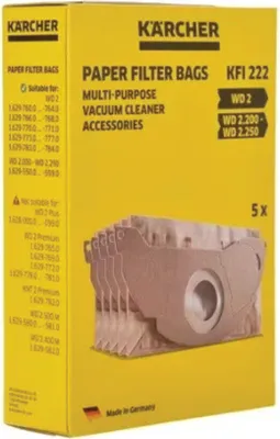 Produktbild von Kärcher 6.904-322.0 Nass- und Trockensauger Papierfiltertüten 5er Pack