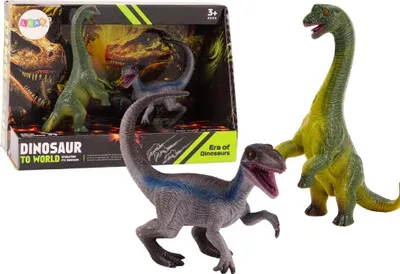 Obrázok produktu pre Brachinosaurus Velociraptor 2El Sada figúrok dinosaura