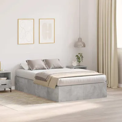 Productafbeelding van Maison Exclusive - Bedframe met opbergruimte, betonkleurig, 120 x 200 cm
