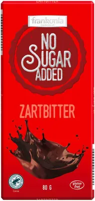 Produktbild von Frankonia No Sugar Added Zartbitter Schokolade  (80 g)