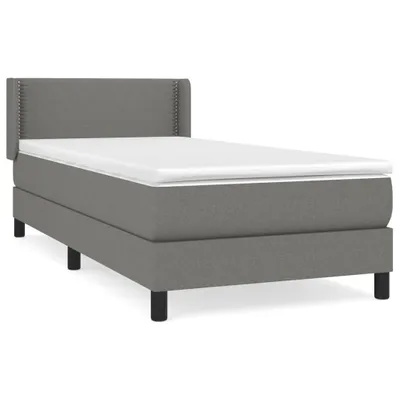 Obrázek produktu pro vidaXL Postel Boxspring s matrací Dark Grey 80x200 cm Látka