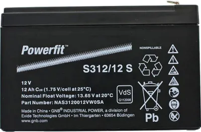 Produktbild von Exide Powerfit S312/12 S Blei Akku 12 Volt Anschluss 4,8mm
