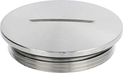 Immagine prodotto di Tappo cieco WISKA M40x1,5 MBR-M40 rotondo con intaglio incl. O-ring ottone (CuZn) nichelato lunghezza filettatura 8,5 mm - 1 pezzo