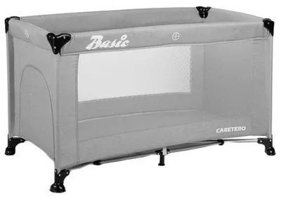 Image de Parc pliable à 1 niveau Caretero - Basic, Gris clair