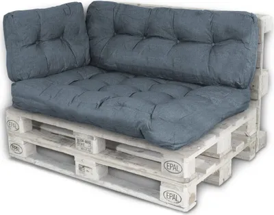 Immagine prodotto di Set di cuscini per pallet Lacestone3 seduta + schienale + fianchi grigio scuro MS-16931