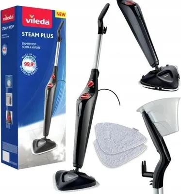 Produktbild von Vileda Dampfmopp 1550W - 2 Mikrofasernachfüllungen Und Teppichpad 400Ml