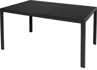 Image de Non-Wood table de jardin aluminium anthracite - noir 125cm x 70cm