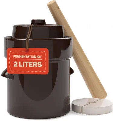 Fermentationsset 2 l – Keramiktopf für Kimchi & Sauerkraut