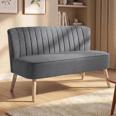 Zdjęcie produktu dla Sofa do salonu, kolor szary, rama wykonana z drewna kauczukowego