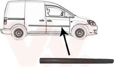 Produktbild von VAN WEZEL Zierleiste für die Tür Vorne Rechts Leiste für VW Caddy III Kombi (2KB, 2KJ, 2CB, 2CJ) 5867404
