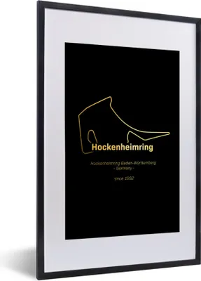 Produktbild von MuchoWow® Gerahmtes Poster Deutschland - Formel 1 - Rennstrecke 40x60 cm - Poster mit Schwarzem Bilderrahmen Wandposter Rahmen Foto Bilder - Poster in Rahmen